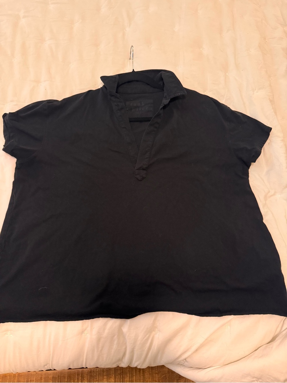 Frank & Eileen Black Short-Sleeve Polo-Style Top - Picture 6 of 8
